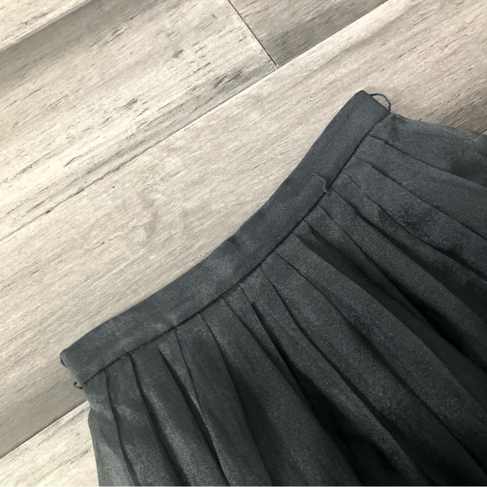 Vintage 70s Lillie Rubin Embroidered Tulle High Rise Formal Maxi Skirt - Picture 3 of 16